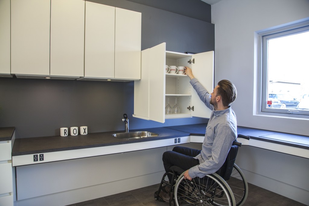 kitchen for wheelchair user